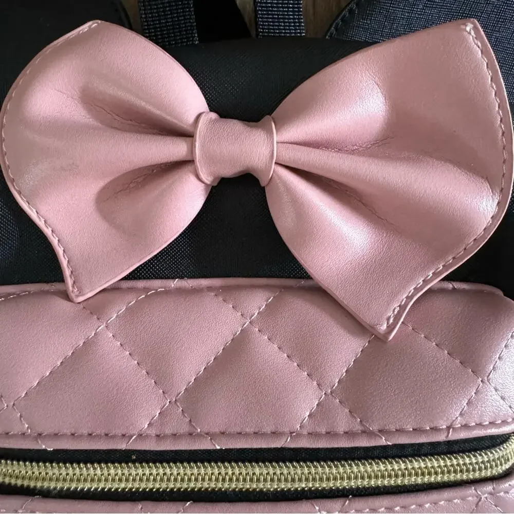 Minnie Mouse Mini Backpack Purse Black Pink
